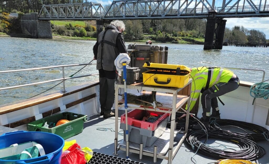 Man on a boat doing Seismic Surveys